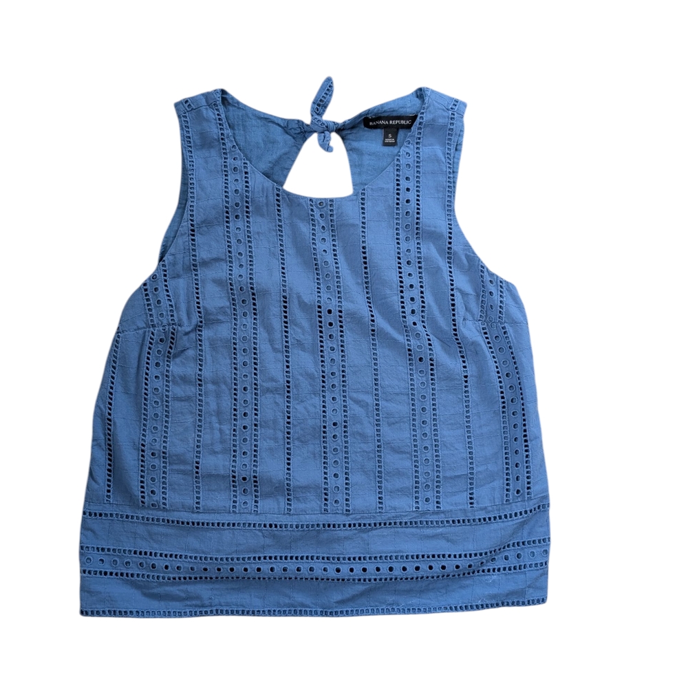 Banana Republic Blue Eyelet Tank Top Sz.S